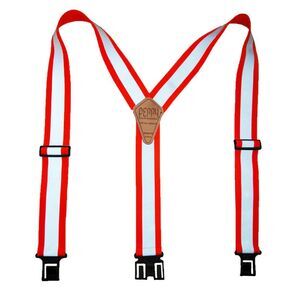 Perry Suspenders Big & Tall Elastic Hook End Reflective Suspenders